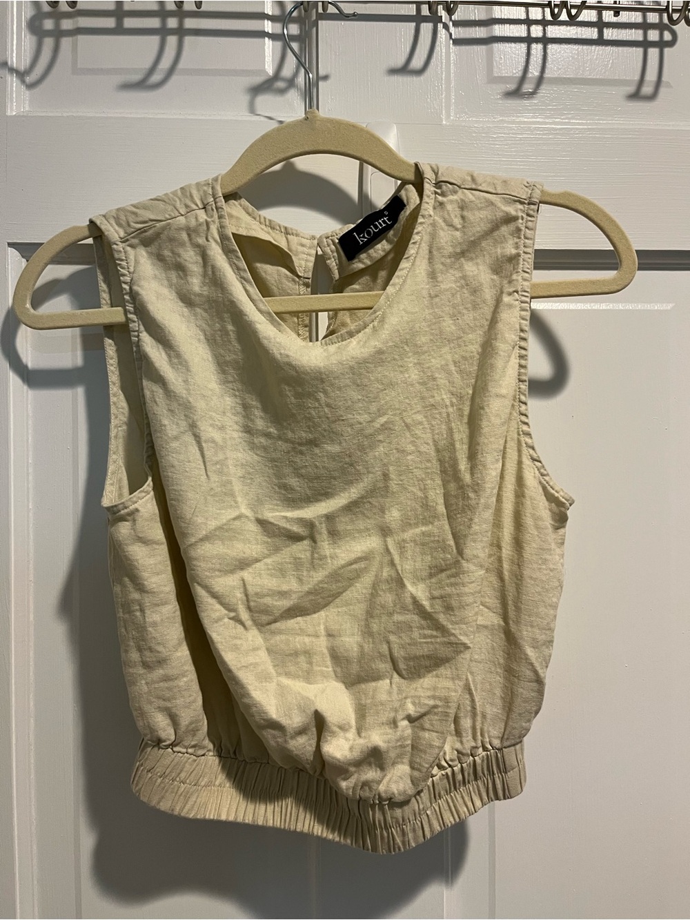 T.J.Maxx Cream Sleeveless Elastic-Hem Camisole